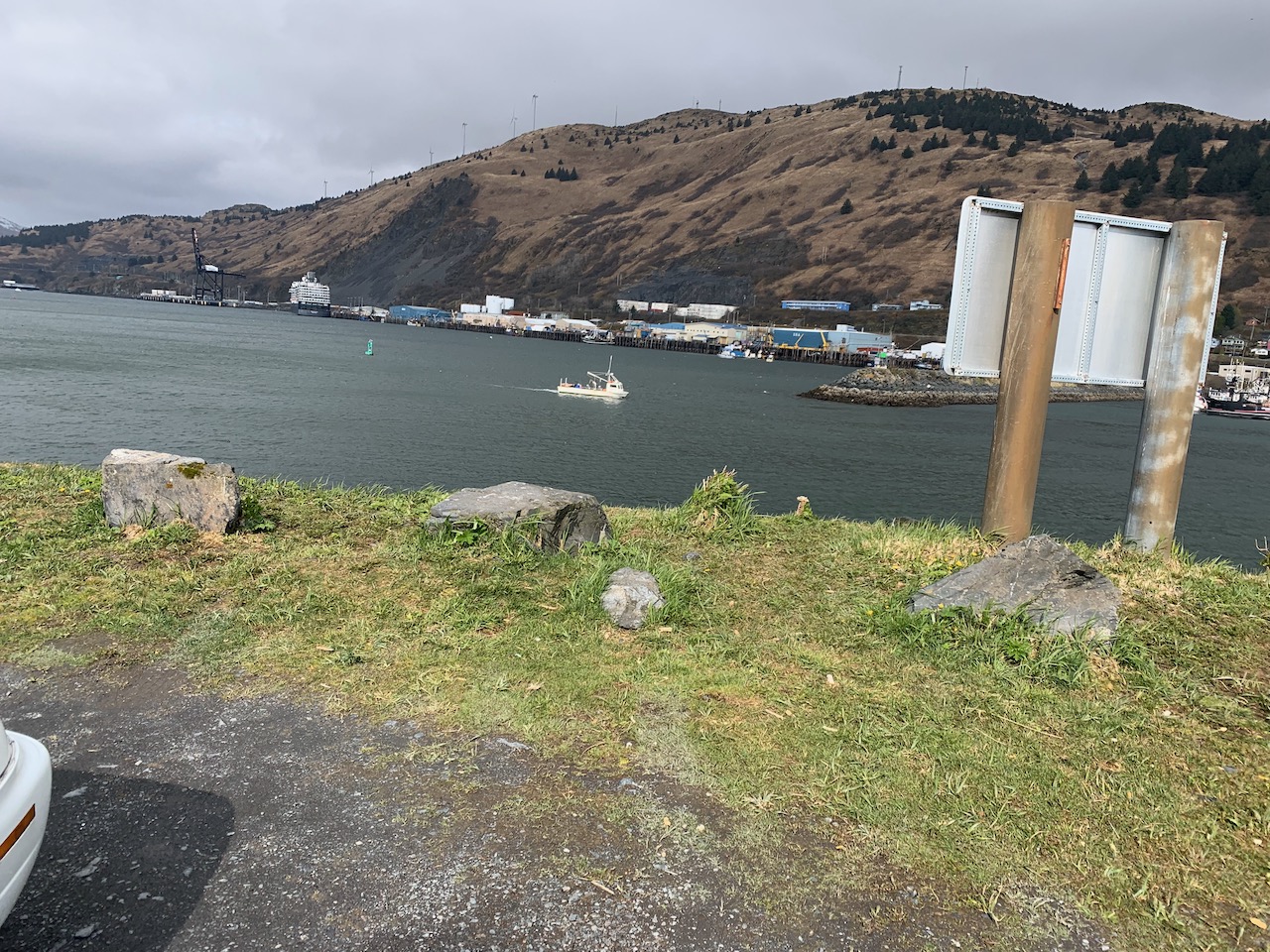 Kodiak harbor from shore