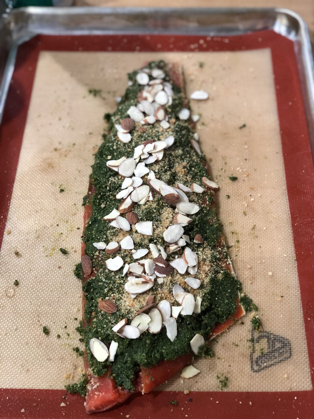 Honey-glazed wild sockeye salmon
