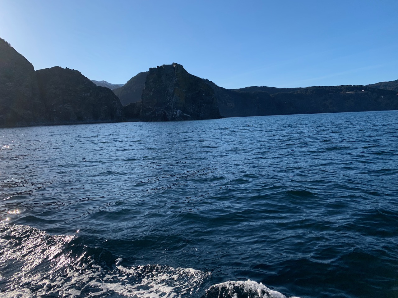 Open Alaska water from a fishing vessel