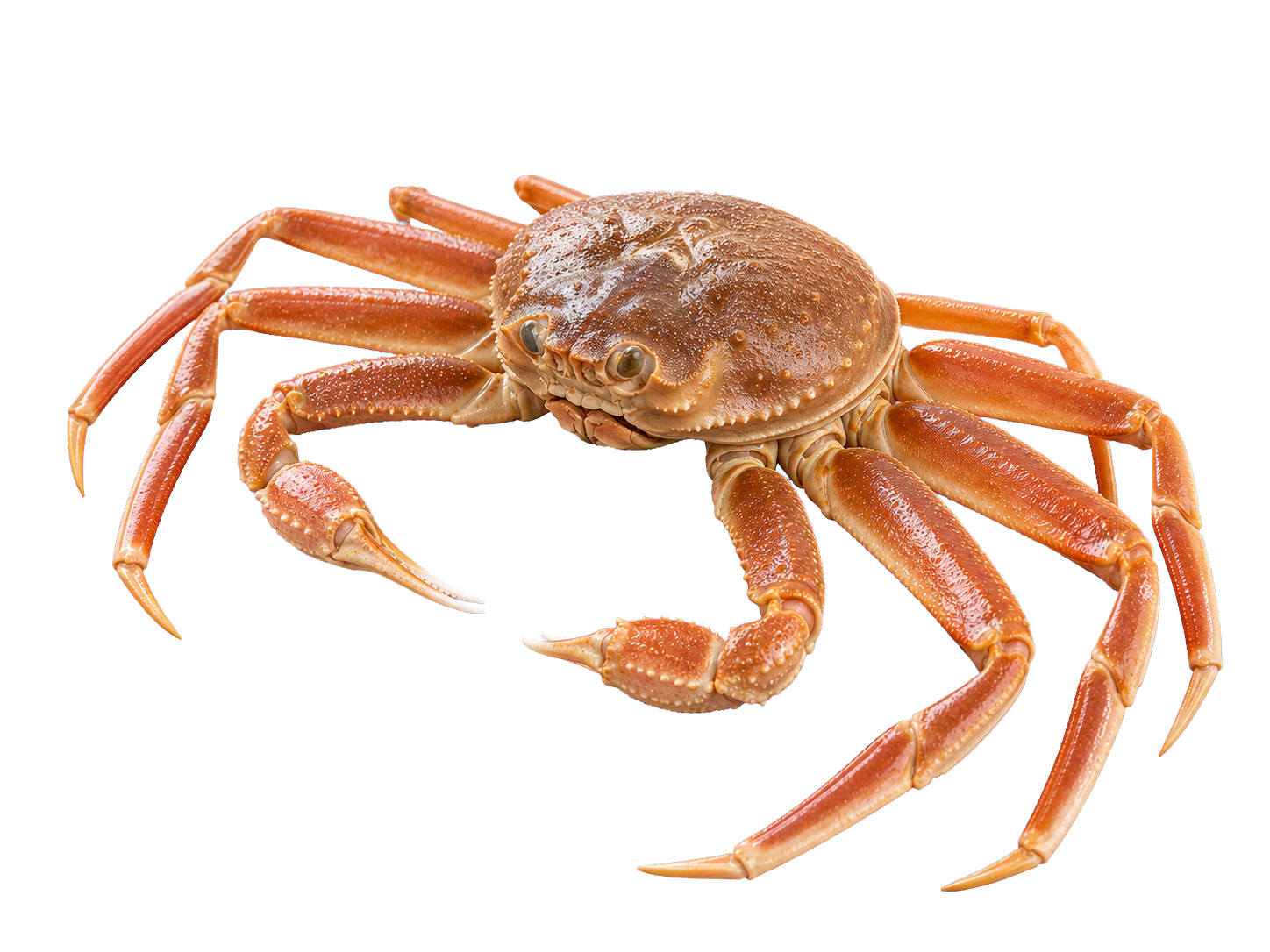 Whole Tanner crab top view